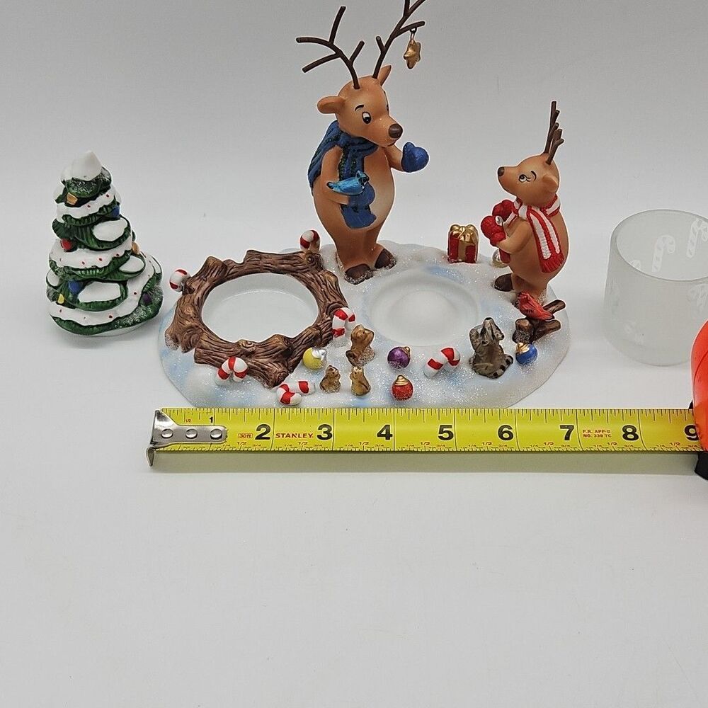 PARTYLITE REINDEER CHRISTMAS VOTIVE CANDLE HOLDER P8536 DECORATING XMAS TREE BOX - Picture 6 of 10